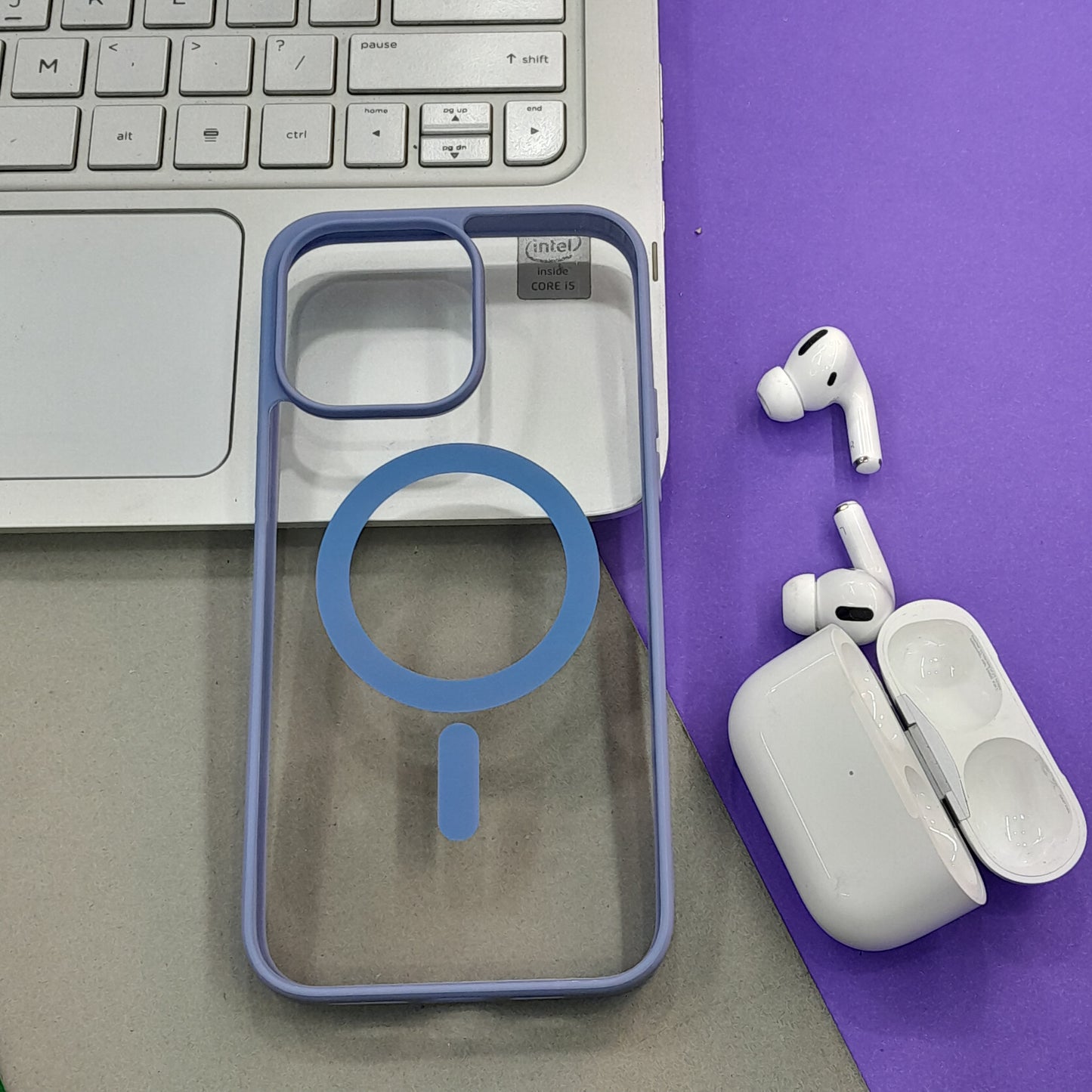 SPIGAN ULTRA HYBRID MAGSAFE SIDE BODER DEEP PURPLE
