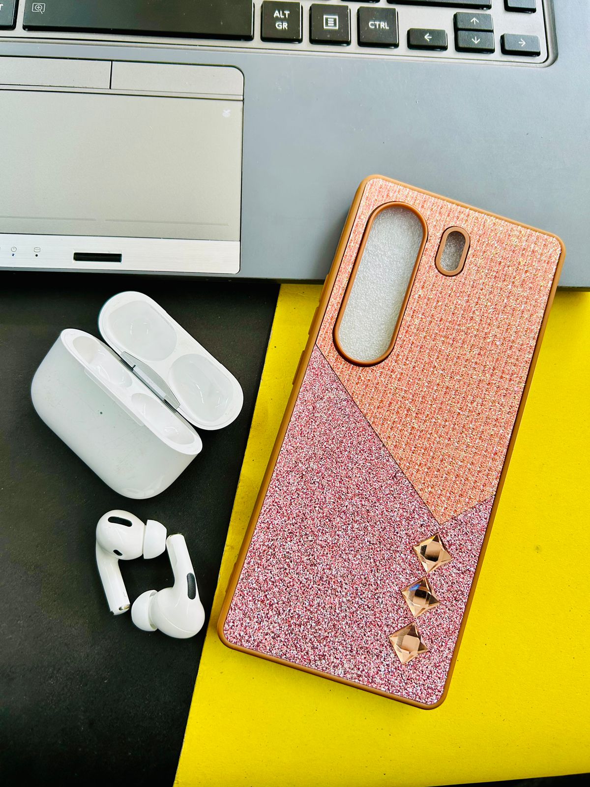 FANCY SIDE STONE CASE INFINX VIVO TECNO SAMSUNG OPPO