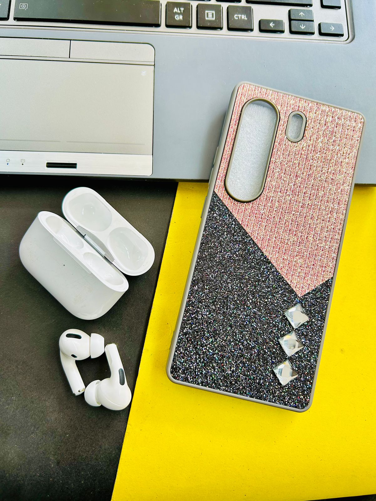 FANCY SIDE STONE CASE INFINX VIVO TECNO SAMSUNG OPPO