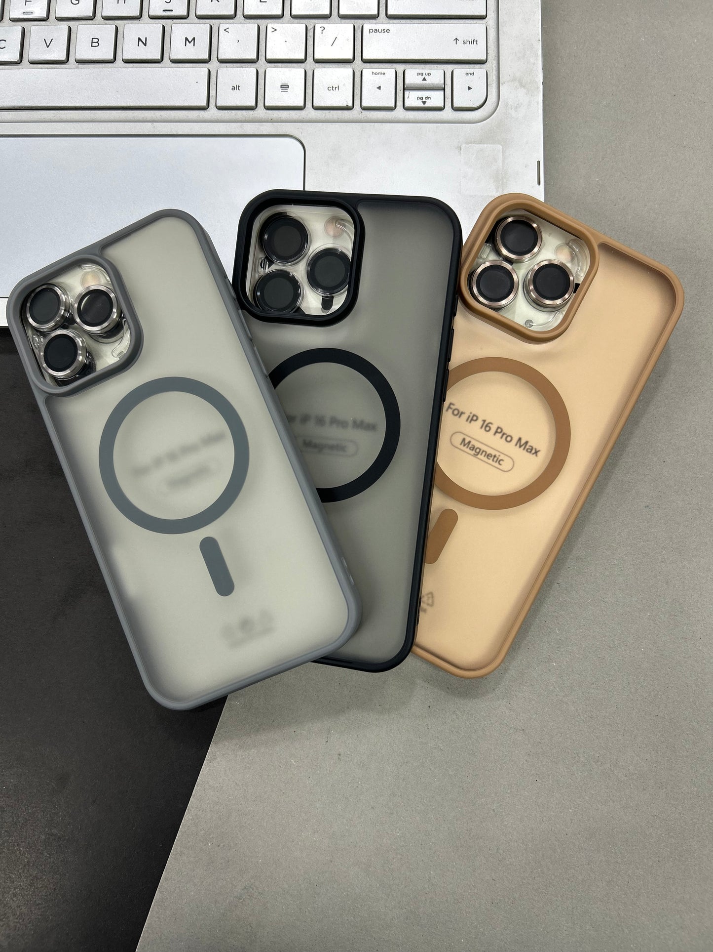 matte magnetic magsafe case with lens