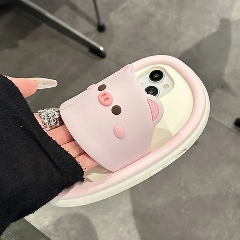 3D Cartoon Baby Shark Slippers-Style Case for iPhone