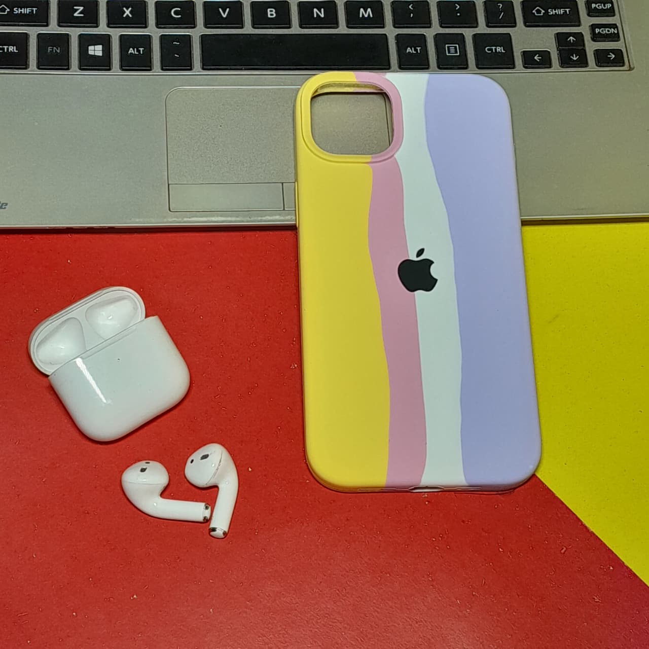 🌈 iPhone Silicone Rainbow Case – Color Your World, Protect Your Phone