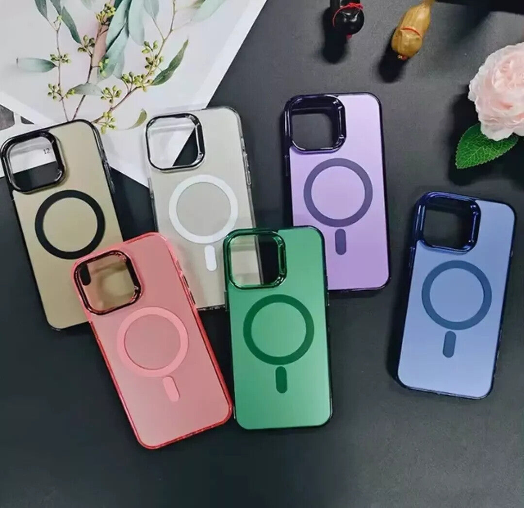matte magnetic magsafe case with lens