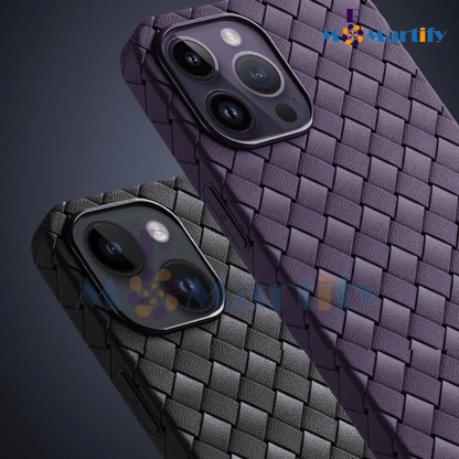 iPhone 16 Series Luxury woven pattern case