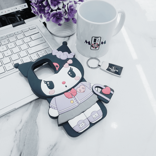 MINISO Stereoscopic Handbag Kuromi and Hello Kitty Case For iPhone