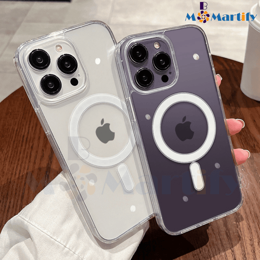 J-Case IC Magnetic Series – Original iPhone Max Transparent Case with MagSafe & Notification Support