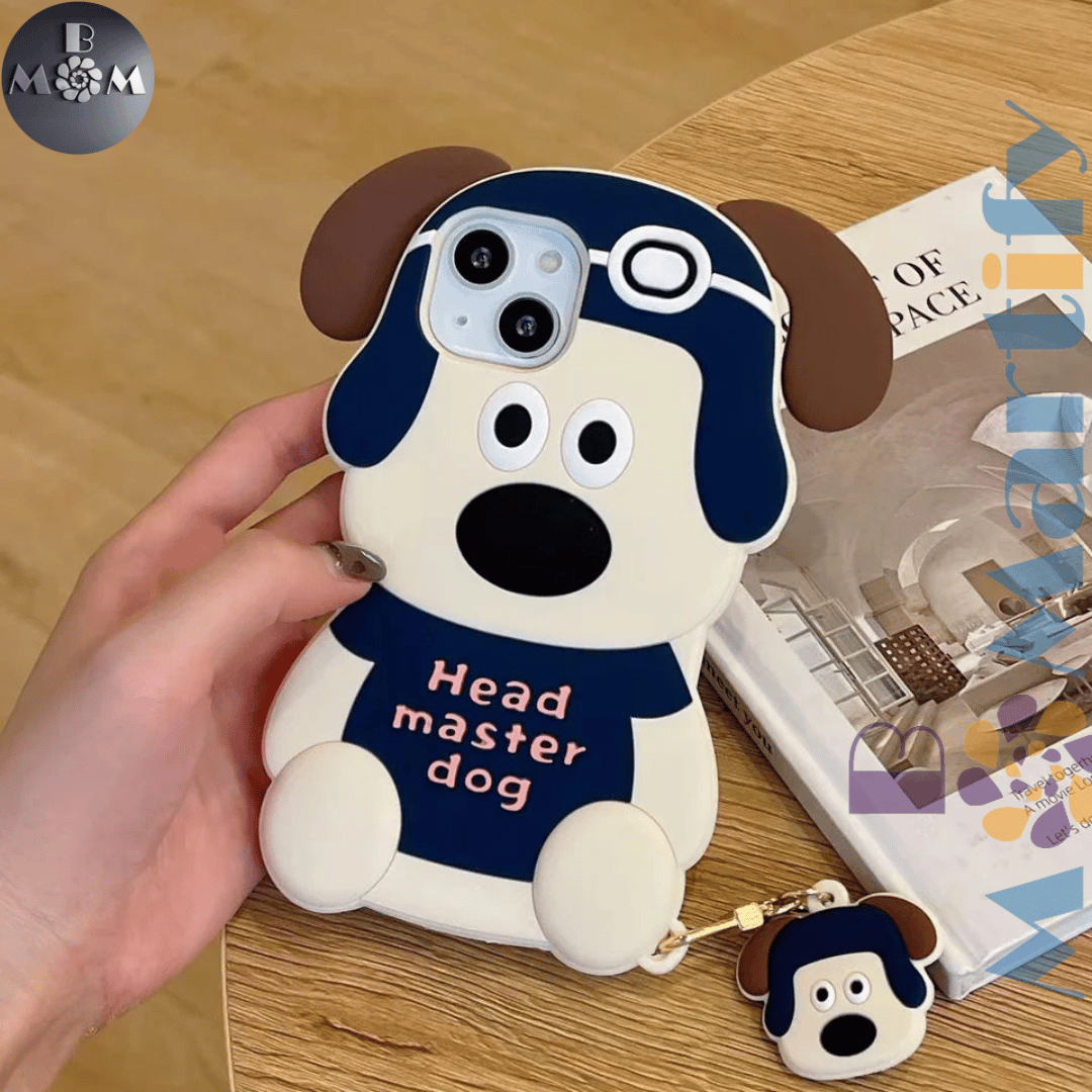 sosocase iPhone 13 Pro Case, Popular, 3D, Interesting, Cartoon, Puppy, Silica Gel, iPhone Case, TPU, iPhone , Lens Protection, Soft, For Men and Women, Mobile Phone Cover