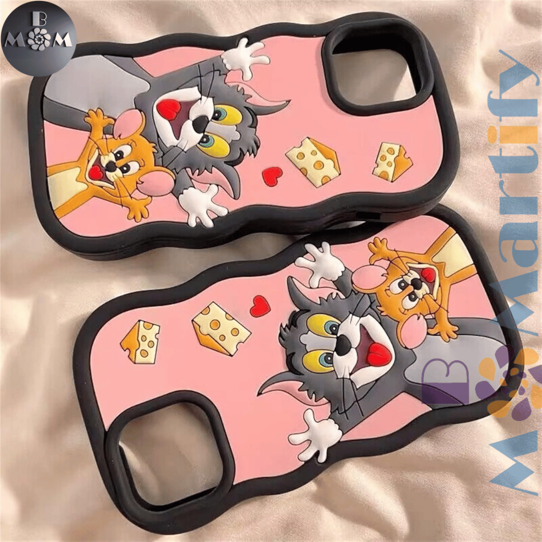 iPhone 3d MARIE DALGAR iPhone 15promax Case, Tom and Jerry iPhone 14/13 Cover, Stylish, Korean, Cute