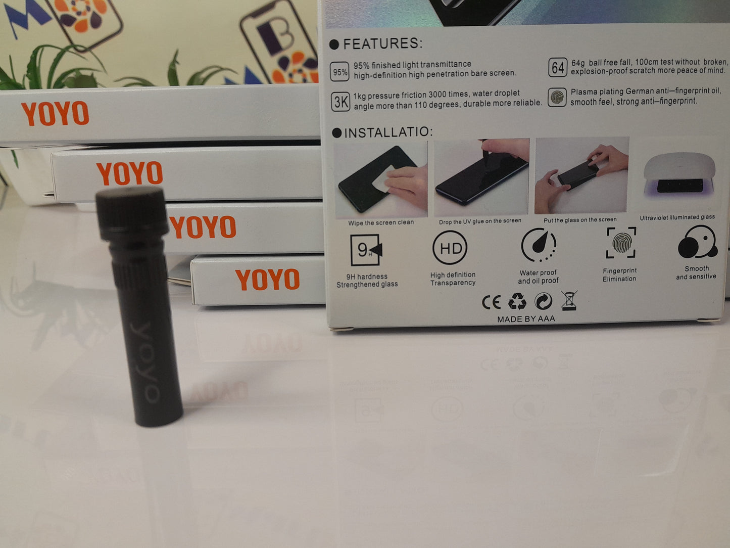 Infinix_ Note 40 Pro Screen Protector - YOYO - UV Liquid Full Glue Tempered Glass Screen Protector