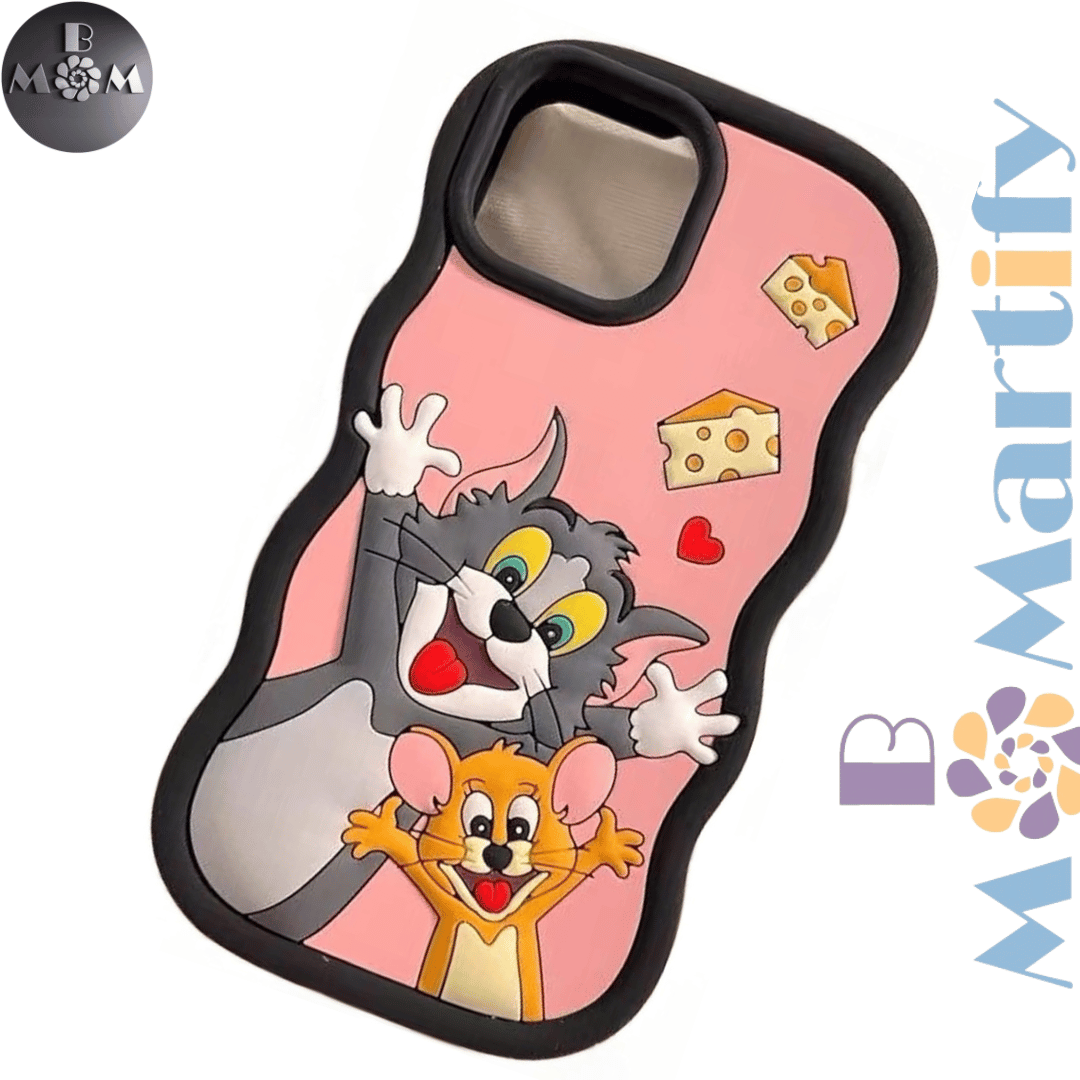 iPhone 3d MARIE DALGAR iPhone 15promax Case, Tom and Jerry iPhone 14/13 Cover, Stylish, Korean, Cute