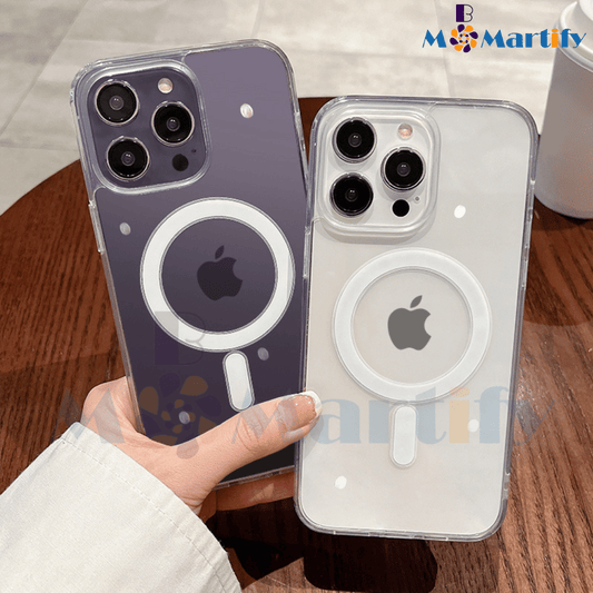 J-Case IC Magnetic Series – Original iPhone Max Transparent Case with MagSafe & Notification Support