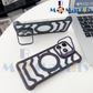 Ultra-thin, shockproof, frameless magnetic iPhone case with hollow heat dissipation and built-in stand.