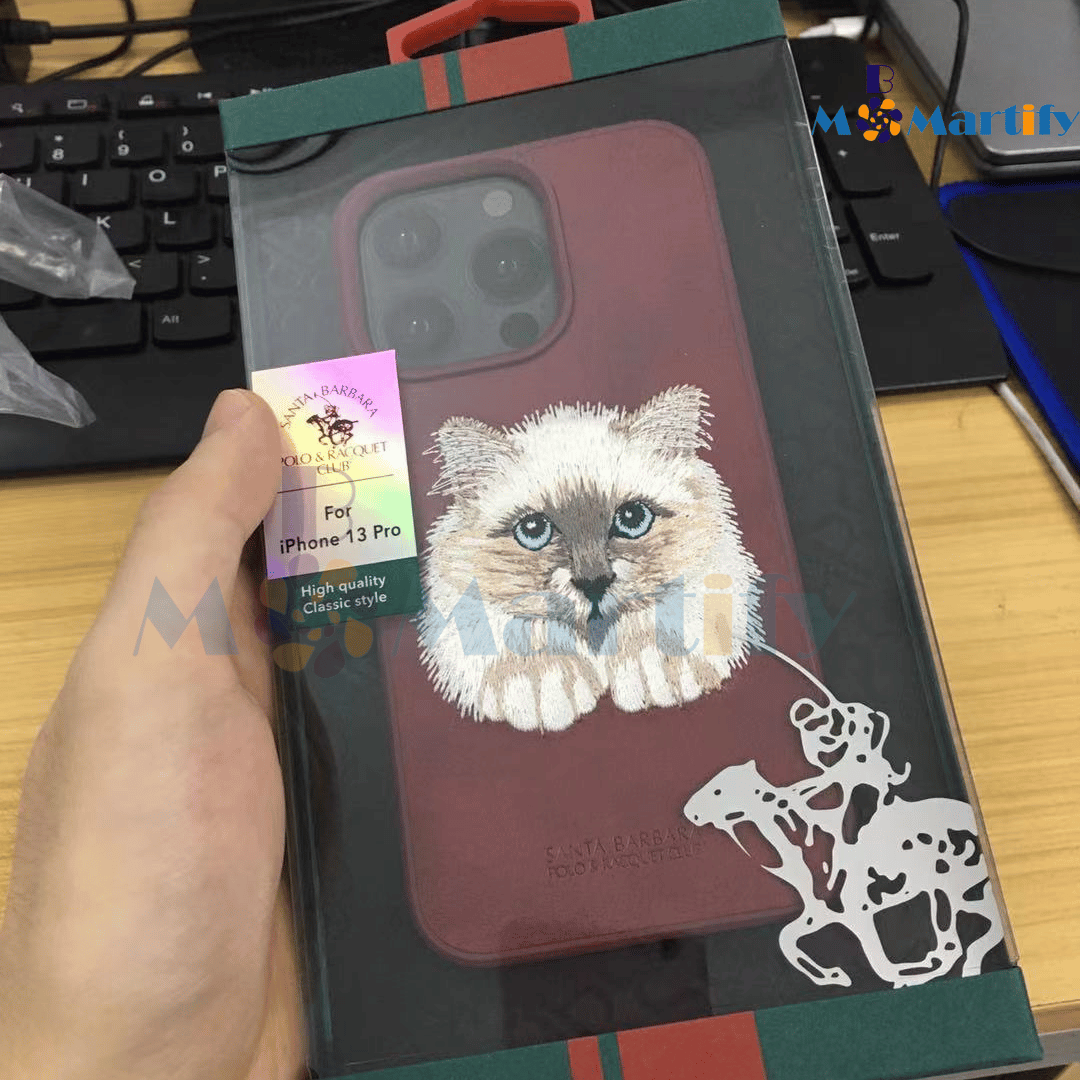 POLO Original Embroidery Case for iPhone 11 pro max Leather Phone Case