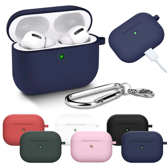 Silicone Protective Case for AirPods Pro (with Keychain Clip)