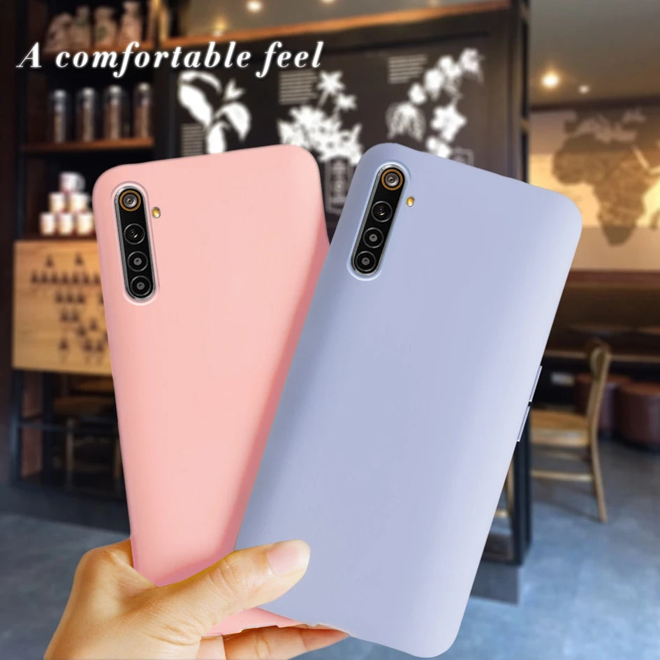 Liquid Silicone Matte Bumper Case For OPPO Realme 6 Pro Case