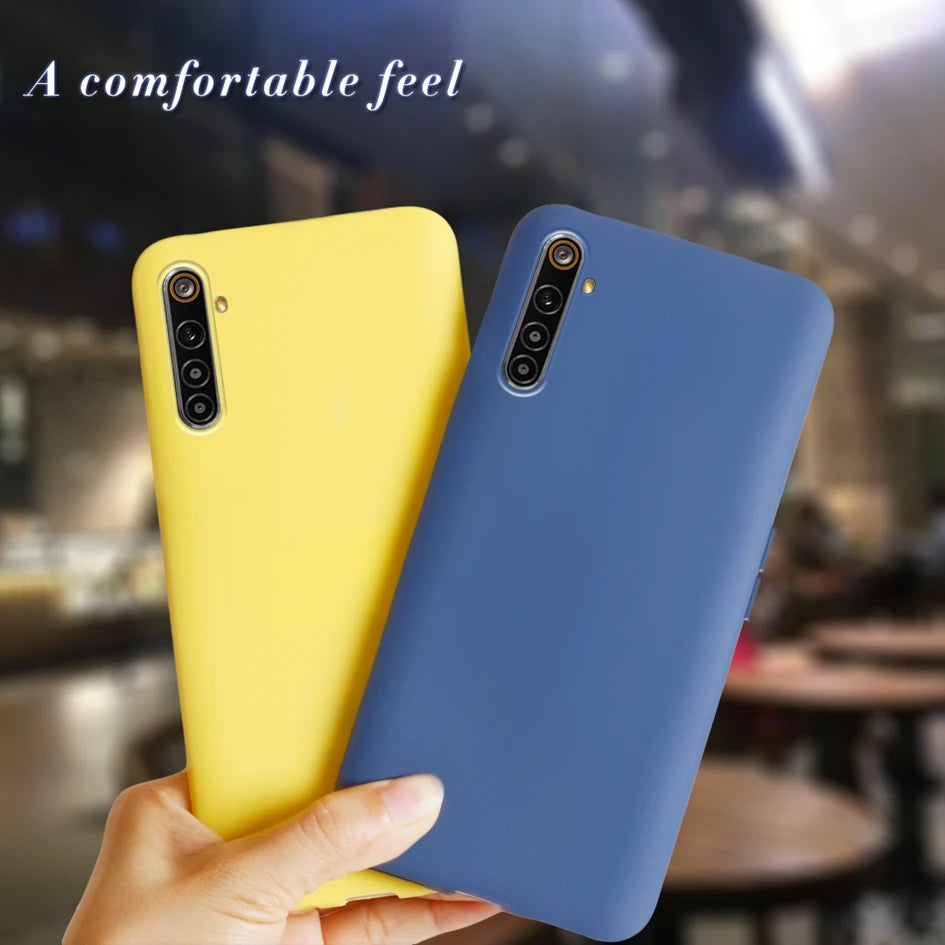 Liquid Silicone Matte Bumper Case For OPPO Realme 6 Pro Case