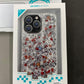 DFANS Design Floral Glitter Case for iPhone 16 Pro Max