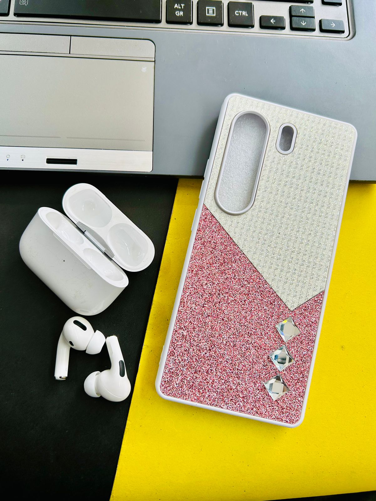 FANCY SIDE STONE CASE INFINX VIVO TECNO SAMSUNG OPPO