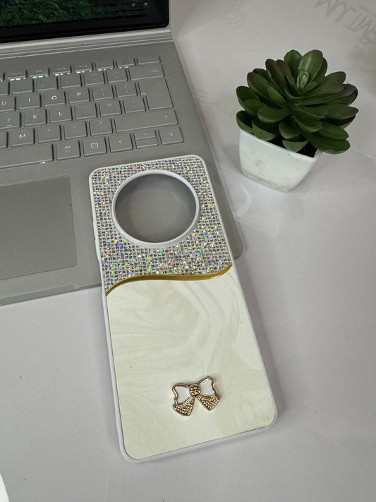 Tecno Luxury Glitter Bow Case