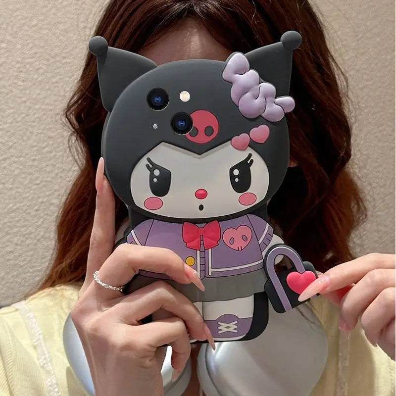 New Kuromi Cell iPhone Cases Cartoon Sanrio Kawaii Cute Melody for iPhone15promax13pro case 14pro Anti-slip 12pro