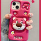 MINISO Anime Cartoon Cute Bracket Strawberry Bear For IPhone
