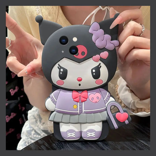 New Kuromi Cell iPhone Cases Cartoon Sanrio Kawaii Cute Melody for iPhone15promax13pro case 14pro Anti-slip 12pro