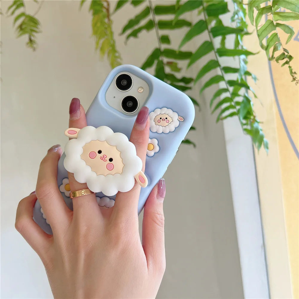 iPhone Funny Sleep Phone Case For iPhone 14 pro max 13 For Apple iphone 11 12 13promax Protect Cute Cover Lovely Creative Phone Holder