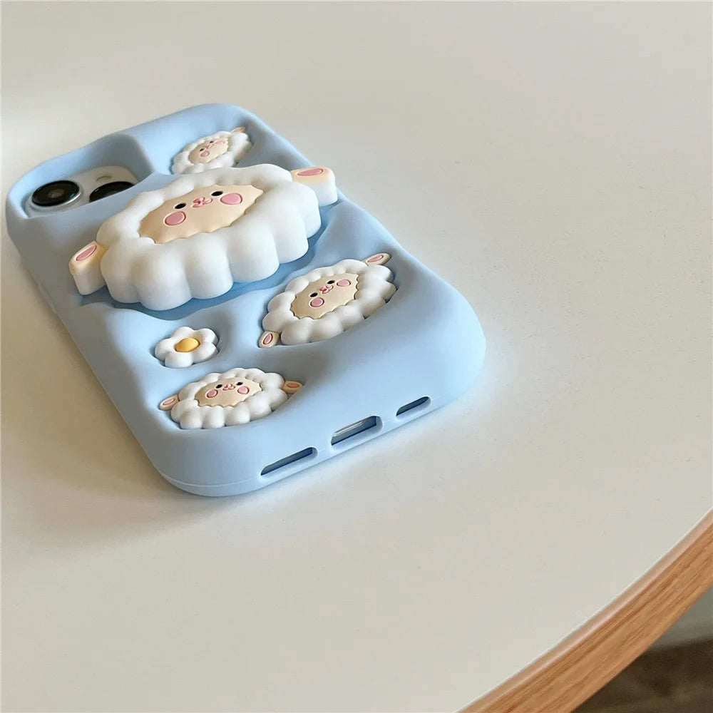 iPhone Funny Sleep Phone Case For iPhone 14 pro max 13 For Apple iphone 11 12 13promax Protect Cute Cover Lovely Creative Phone Holder