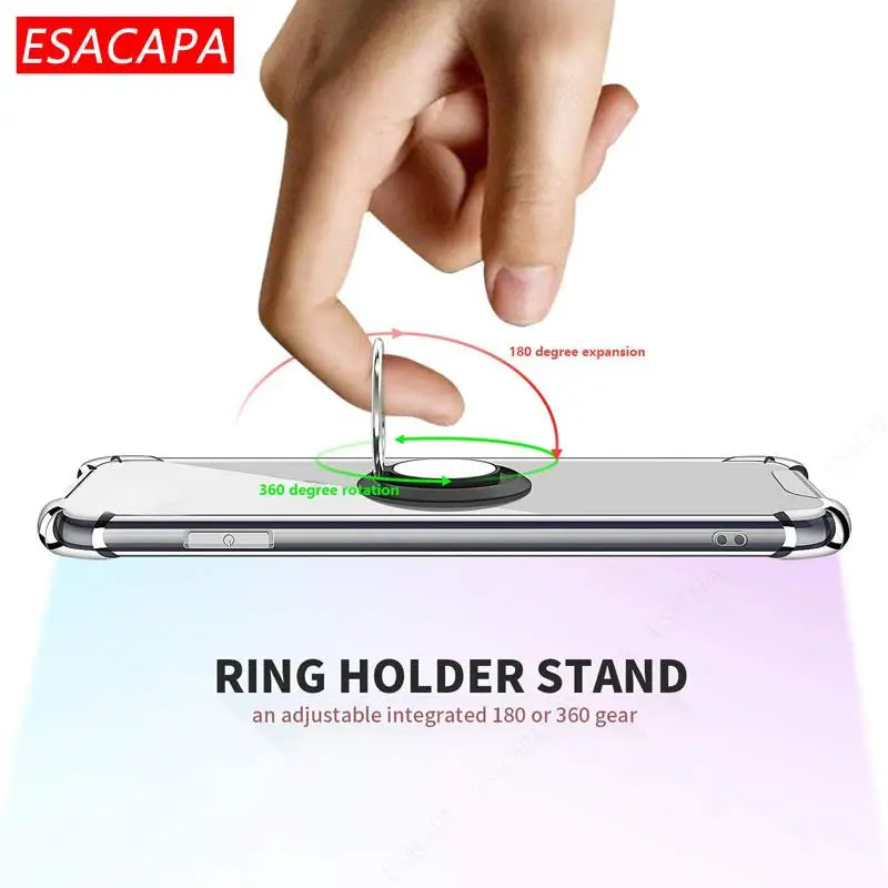 Magnetic Ring Stand Holder Case For OnePlus Nord N30 5G Airbag Transparent TPU Shockproof Cover For Nord Ce 3 Lite Nord Ce3Lite