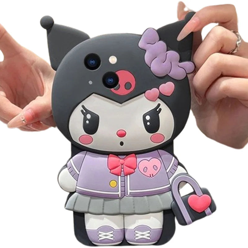 New Kuromi Cell iPhone Cases Cartoon Sanrio Kawaii Cute Melody for iPhone15promax13pro case 14pro Anti-slip 12pro