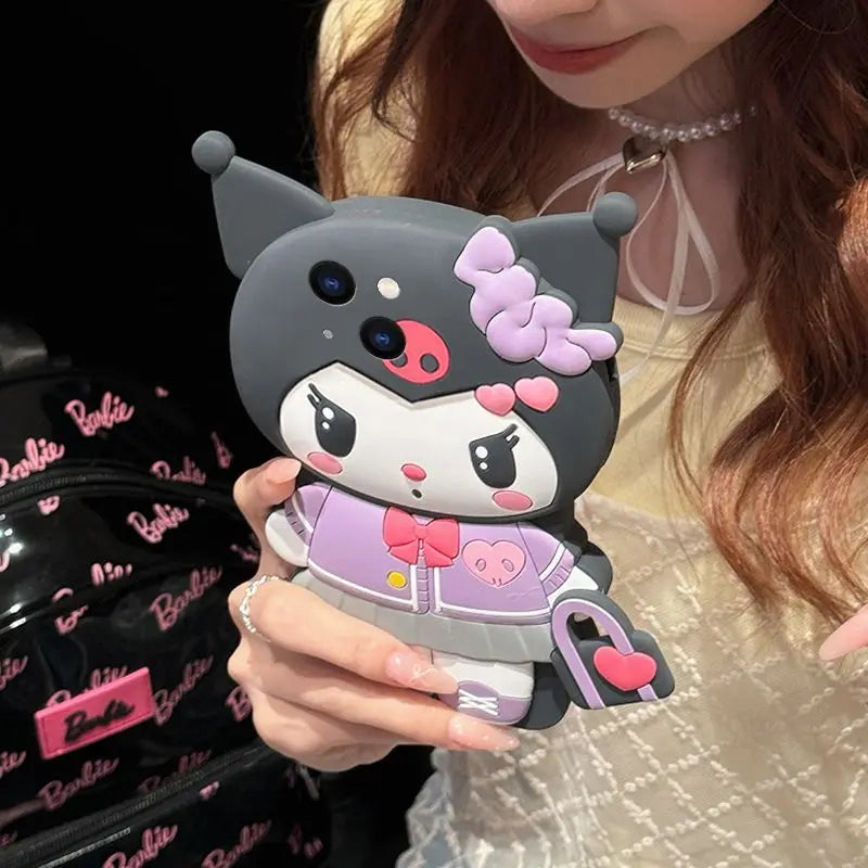 New Kuromi Cell iPhone Cases Cartoon Sanrio Kawaii Cute Melody for iPhone15promax13pro case 14pro Anti-slip 12pro