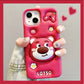 MINISO Anime Cartoon Cute Bracket Strawberry Bear For IPhone