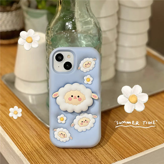 iPhone Funny Sleep Phone Case For iPhone 14 pro max 13 For Apple iphone 11 12 13promax Protect Cute Cover Lovely Creative Phone Holder