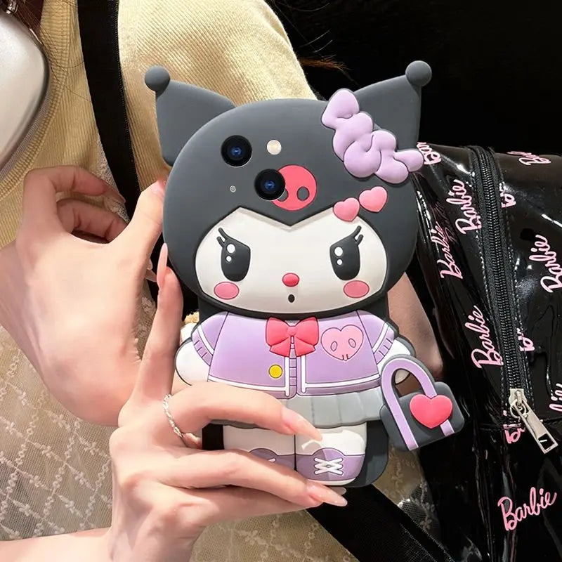 New Kuromi Cell iPhone Cases Cartoon Sanrio Kawaii Cute Melody for iPhone15promax13pro case 14pro Anti-slip 12pro