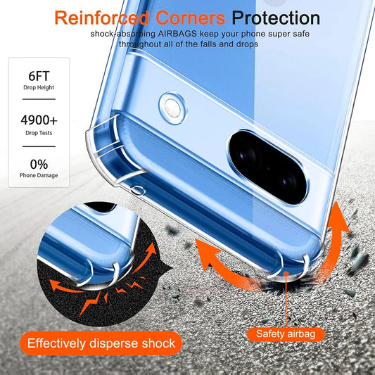 Shockproof Transparent Silicone Case For Google Pixel