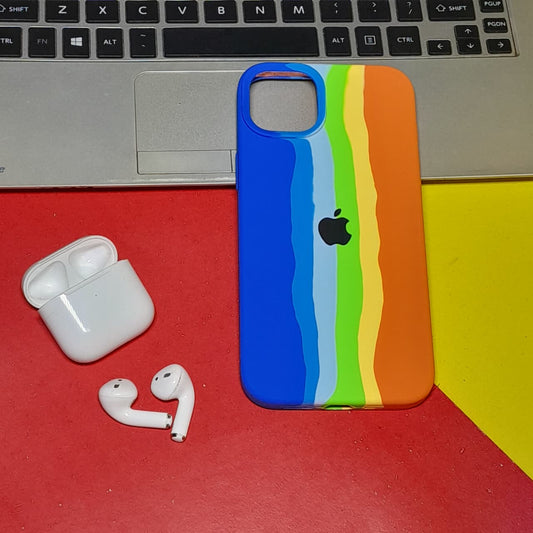 🌈 iPhone Silicone Rainbow Case – Color Your World, Protect Your Phone