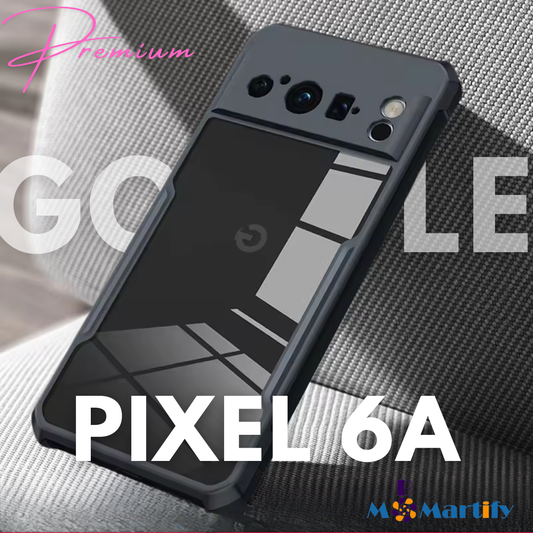 Bumper Case for Google Pixel 6 & 6A Shockproof Shell PC+TPU Camera Full Protection Back Transparent Phone Cover