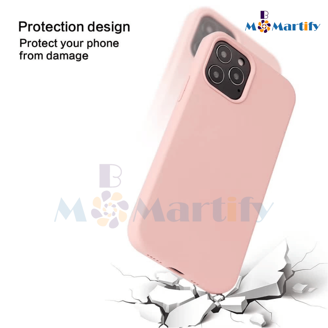 SILICON CASE  WITH SCRATCH MICROFIBER FOR  iPHONE 12 to 13